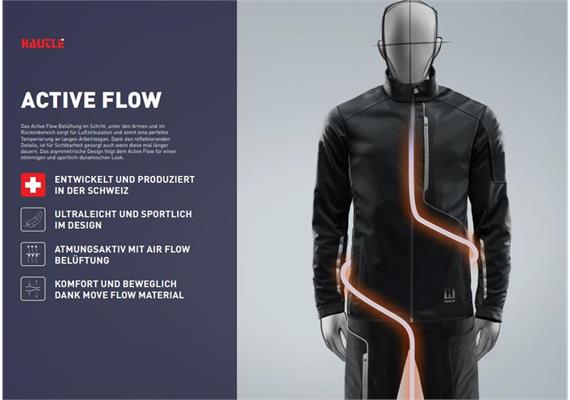 Arbeitsjacke ACTIVE FLOW, Schwarz/Schwarz - XS | Bild 0