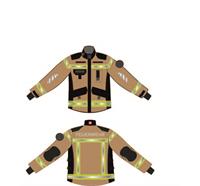 Brandschutzjacke FIREWarrior ATHLETIC (EN 469:2020 / EN 1149-5:2018)  sand/schwarz - 3XLL