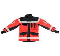 Brandschutzjacke FIREWarrior ATHLETIC, rot + Zürich  Klasse 2 Vollschutz (gem. EN469) - XLK