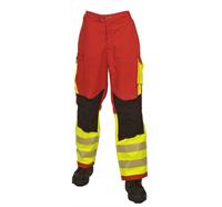 Einsatzhose Flaming Eagle, rot/gelb - Grösse 40