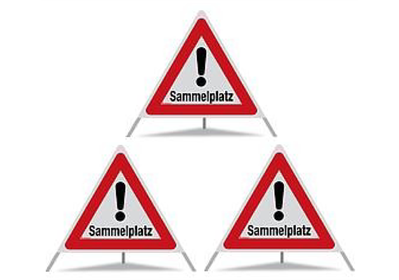 Faltsignal R2 Komplett, &quot;Sammelplatz&quot;, 90cm | Bild 0