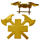 Feuerwehr-Emblem Gold