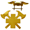 Feuerwehr-Emblem Gold