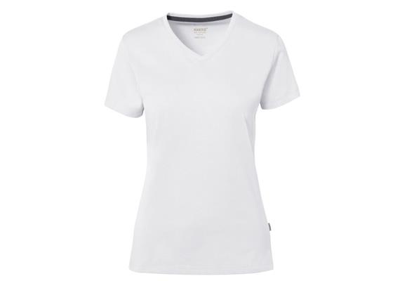 HAKRO Cotton Tec&#174; Damen V-Shirt 169, 001 weiss - M | Bild 0