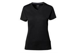HAKRO Cotton Tec® Damen V-Shirt 169, 005 schwarz