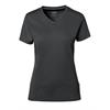 HAKRO Cotton Tec® Damen V-Shirt 169, 028 anthrazit - 3XL