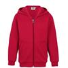 HAKRO Kinder Kapuzen-Sweatjacke PREMIUM Nr. 620, rot 02 - Grösse 140