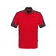 HAKRO Poloshirt Contrast MIKRALINAR® 839 (rot) - 5XL