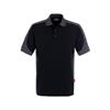 HAKRO® Poloshirt Contrast MIKRALINAR® 839 (schwarz) - 3XL