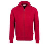 HAKRO Sweatjacke College 606 (002 rot) - 3XL