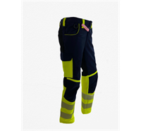 Arbeitshose Hautle Work Hi-Vis rot/lemon - 54/K