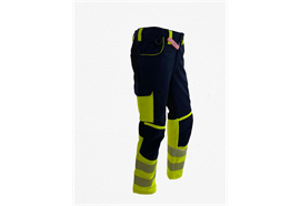 Arbeitshose Hautle Work Hi-Vis rot/lemon