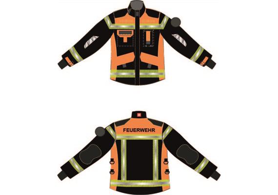 Brandschutzjacke FIREWarrior ATHLETIC (EN 469:2020 / EN 1149-5:2018)  orange/schwarz - MN | Bild 0