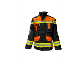 Brandschutzjacke FIREWarrior ATHLETIC (EN 469:2020 / EN 1149-5:2018)  orange/schwarz