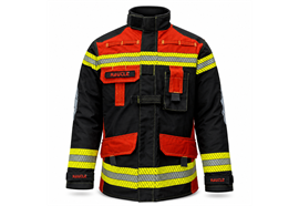 Brandschutzjacke FIREWarrior ATHLETIC (EN 469:2020 / EN 1149-5:2018)  rot/schwarz