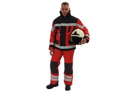 Brandschutzjacke FIREWarrior + Modell Zürich, rot (MA.)  Klasse 2 Vollschutz (gem. EN469)
