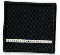 Gradabzeichen 5x5 cm auf Klett - Leutnant