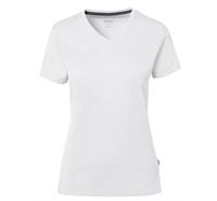 HAKRO Cotton Tec® Damen V-Shirt 169, 001 weiss - 3XL