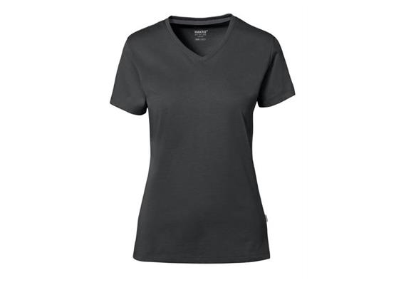 HAKRO Cotton Tec&#174; Damen V-Shirt 169, 028 anthrazit - XXL | Bild 0