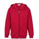 HAKRO Kinder Kapuzen-Sweatjacke PREMIUM Nr. 620, rot 02 - Grösse 152