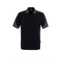 HAKRO® Poloshirt Contrast MIKRALINAR® 839 (schwarz) - 6XL