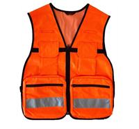 HAUTLE Mesh-Einsatzleiterweste mit Taschen, Modell SRZ - Orange