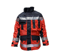 Brandschutzjacke FIREWarrior ATHLETIC, rot + Zürich Klasse 2 Vollschutz (gem. EN469) - LL
