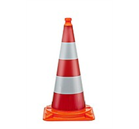 Cône de signalisation Titan R2A, 75cm, (norme 2017) - R2