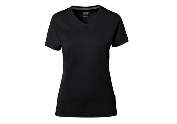 HAKRO Cotton Tec&#174; Damen V-Shirt 169, 005 noir - M | Bild 0