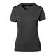 HAKRO Cotton Tec® Damen V-Shirt 169, 028 anthracite - XL