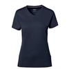 HAKRO Cotton Tec® Damen V-Shirt 169, 034 encre - XS