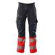 MASCOT® Pantalon avec poches genouillères (marine foncé/hi-vis rouge) - Grösse 76C48 (kurz)