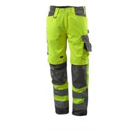 MASCOT® Pantalon de signalisation Kendal (Longueur d'entrejambe 82 cm, jaune/anthracite) - Grösse 76C46 (kurz)