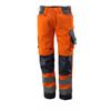 MASCOT® Pantalon de signalisation Kendal (Longueur d'entrejambe 82 cm orange/marine foncé) - Grösse 76C58 (kurz)