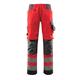 MASCOT® Pantalon de signalisation Kendal (Longueur d'entrejambe 82 cm, rouge/anthracite) - Grösse 76C52 (kurz)
