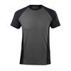 MASCOT® T-Shirt Potsdam (anthracite foncé/noir) - XS