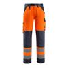 Pantalon de signalisation Mascot Maitland (orange hi-vis/marine foncé) 14010 - Grösse 76C58 (kurz)